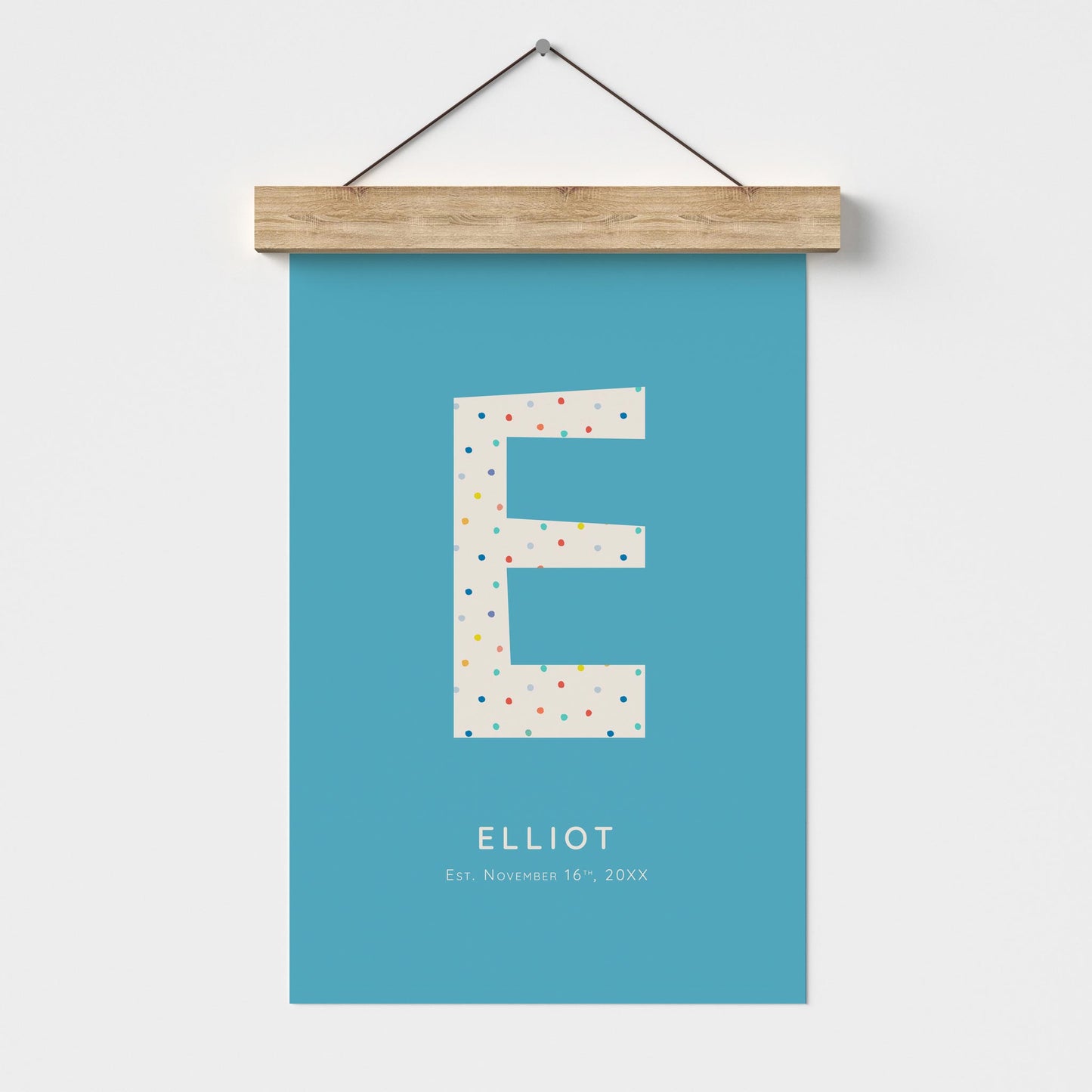 Dots Personalised Letter Art Print