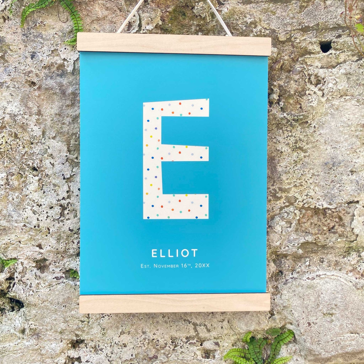 Dots Personalised Letter Art Print