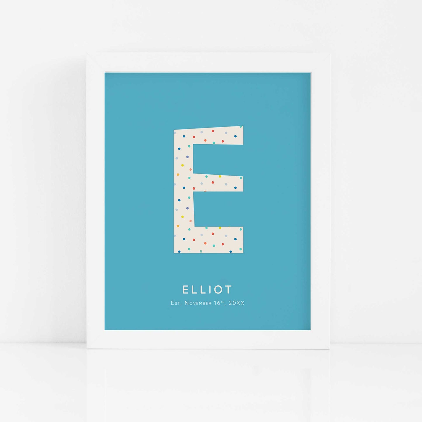 Dots Personalised Letter Art Print