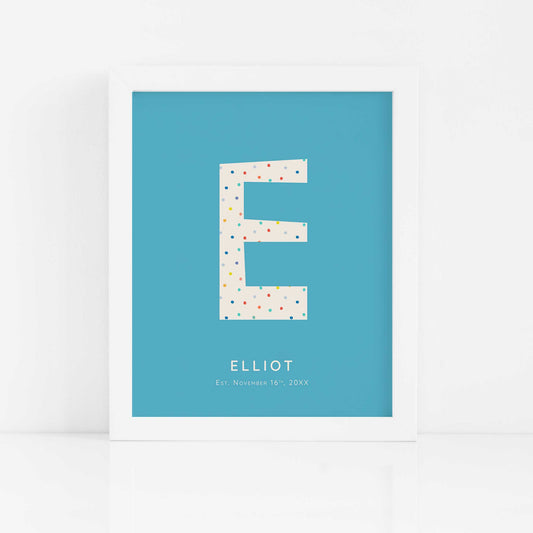 Dots Personalised Letter Art Print