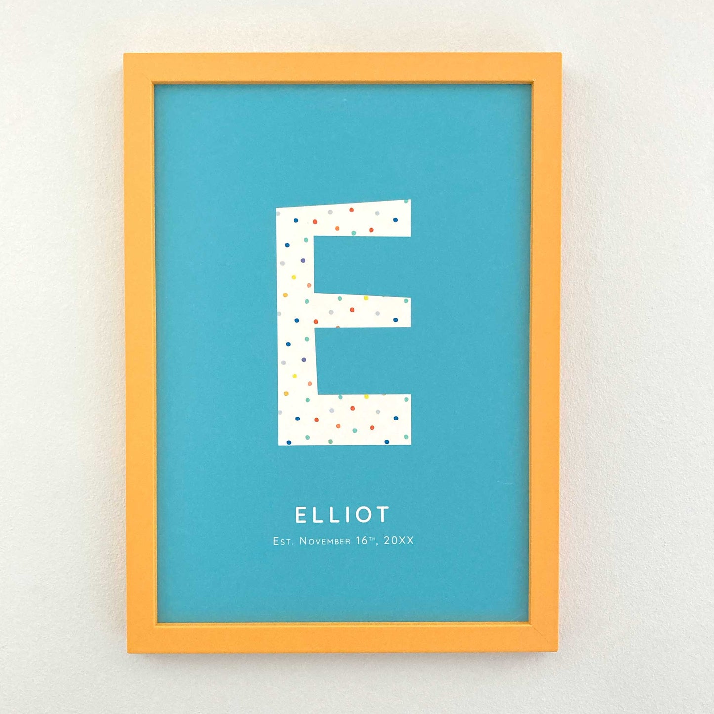 Dots Personalised Letter Art Print