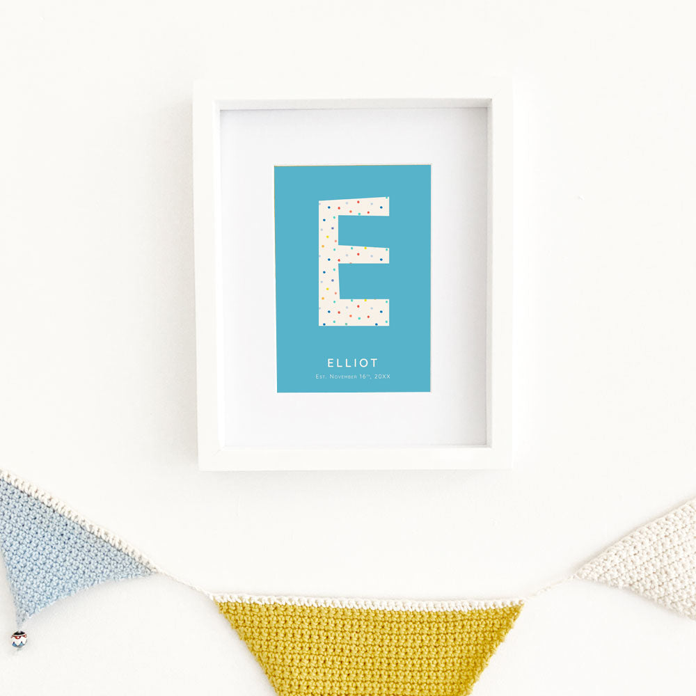Dots Personalised Letter Art Print