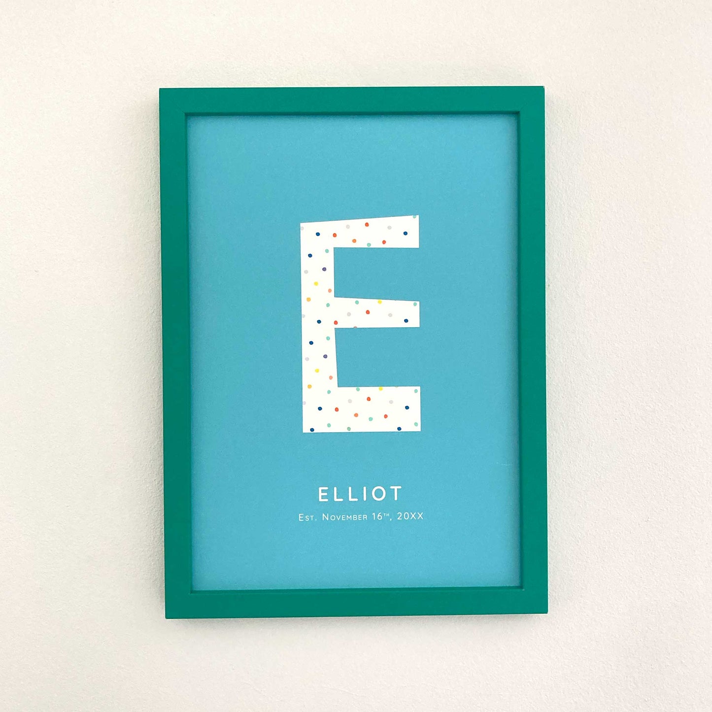 Dots Personalised Letter Art Print