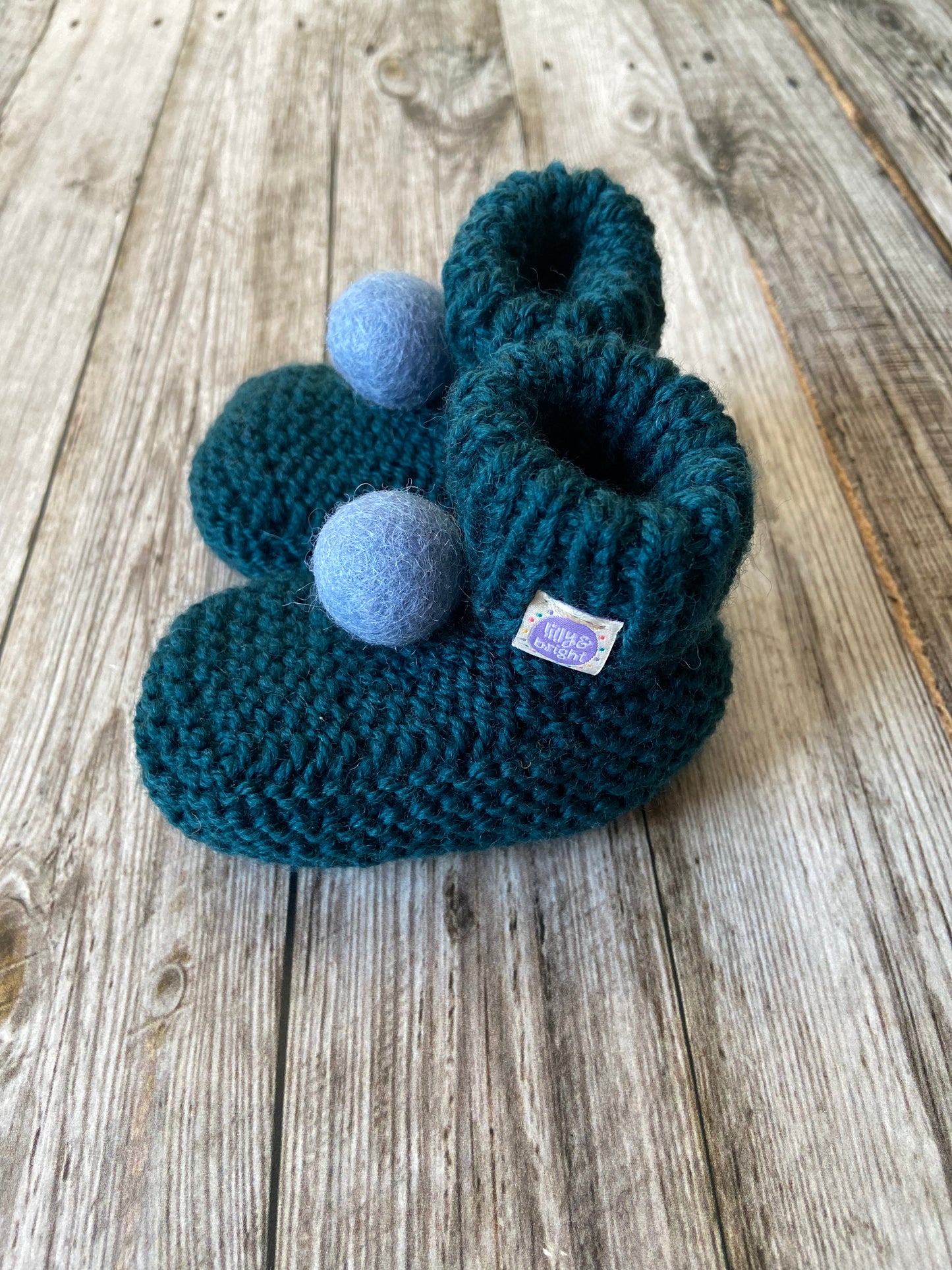 Hand Knit Baby Booties