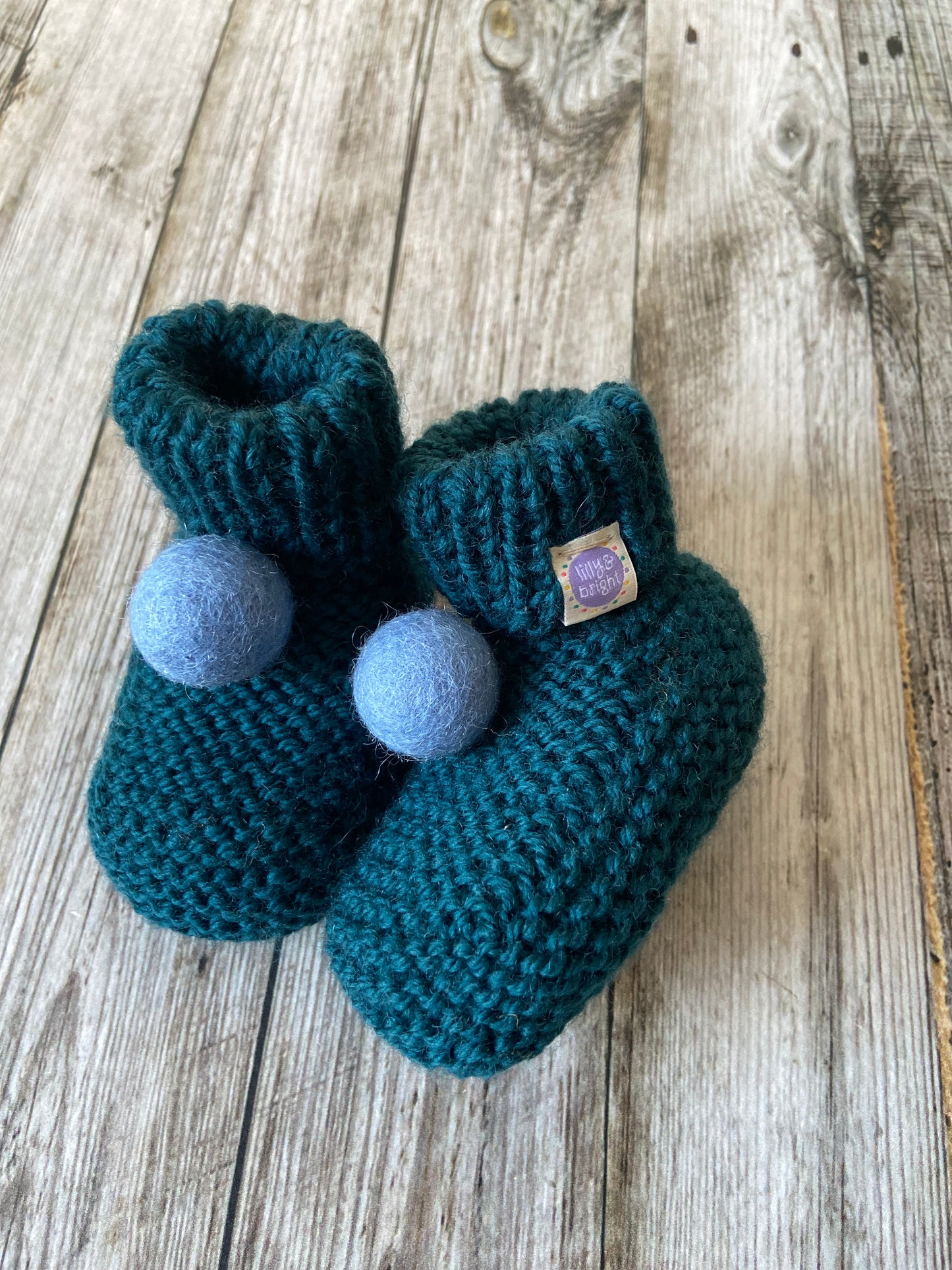 Hand Knit Baby Booties