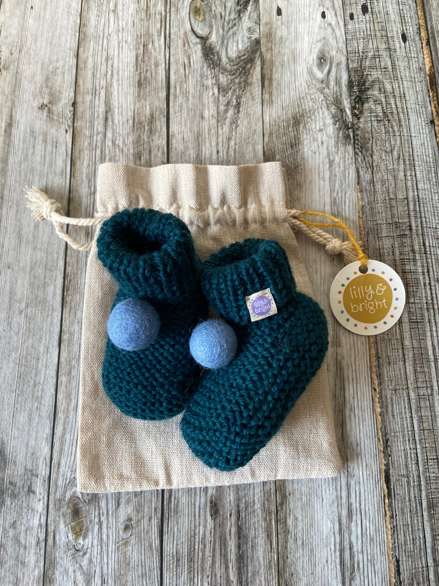 Hand Knit Baby Booties
