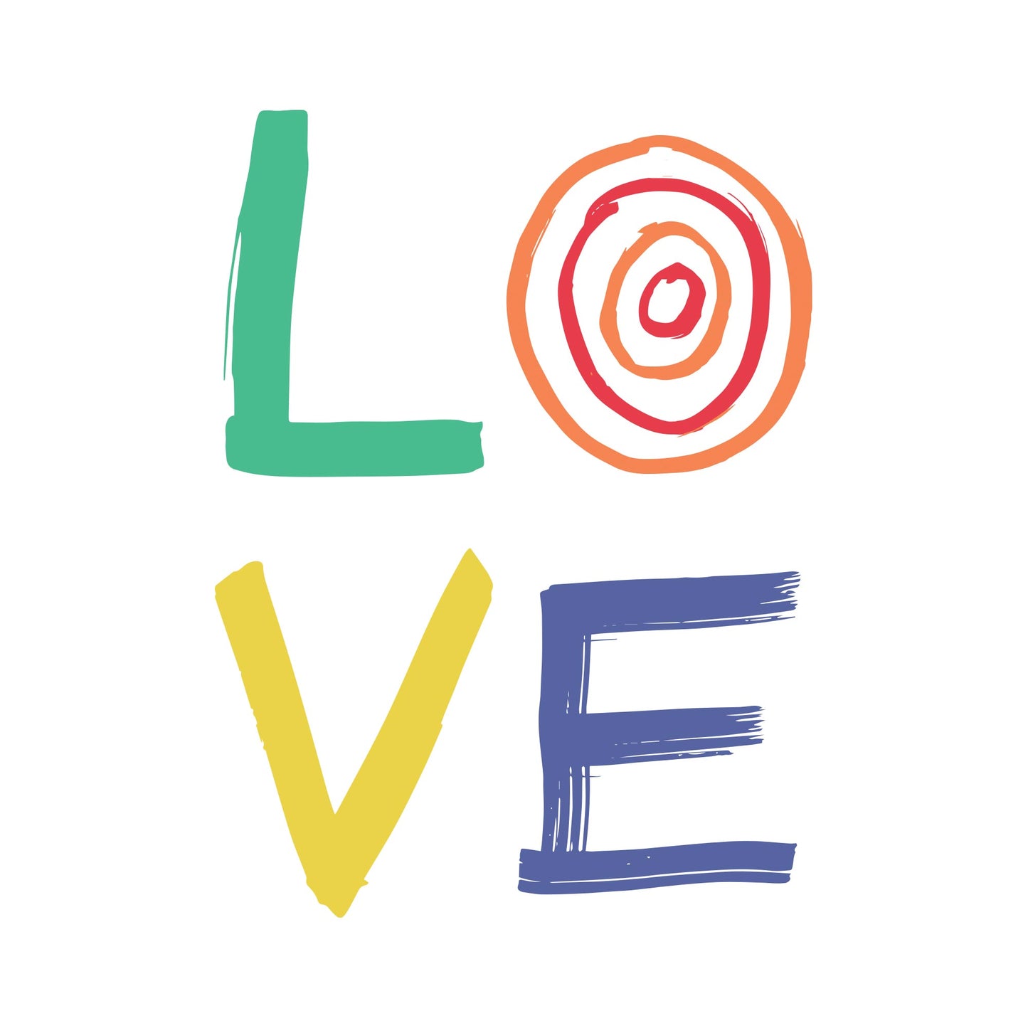 detail of LOVE Valentines card on recycled card by Lilly & Bright