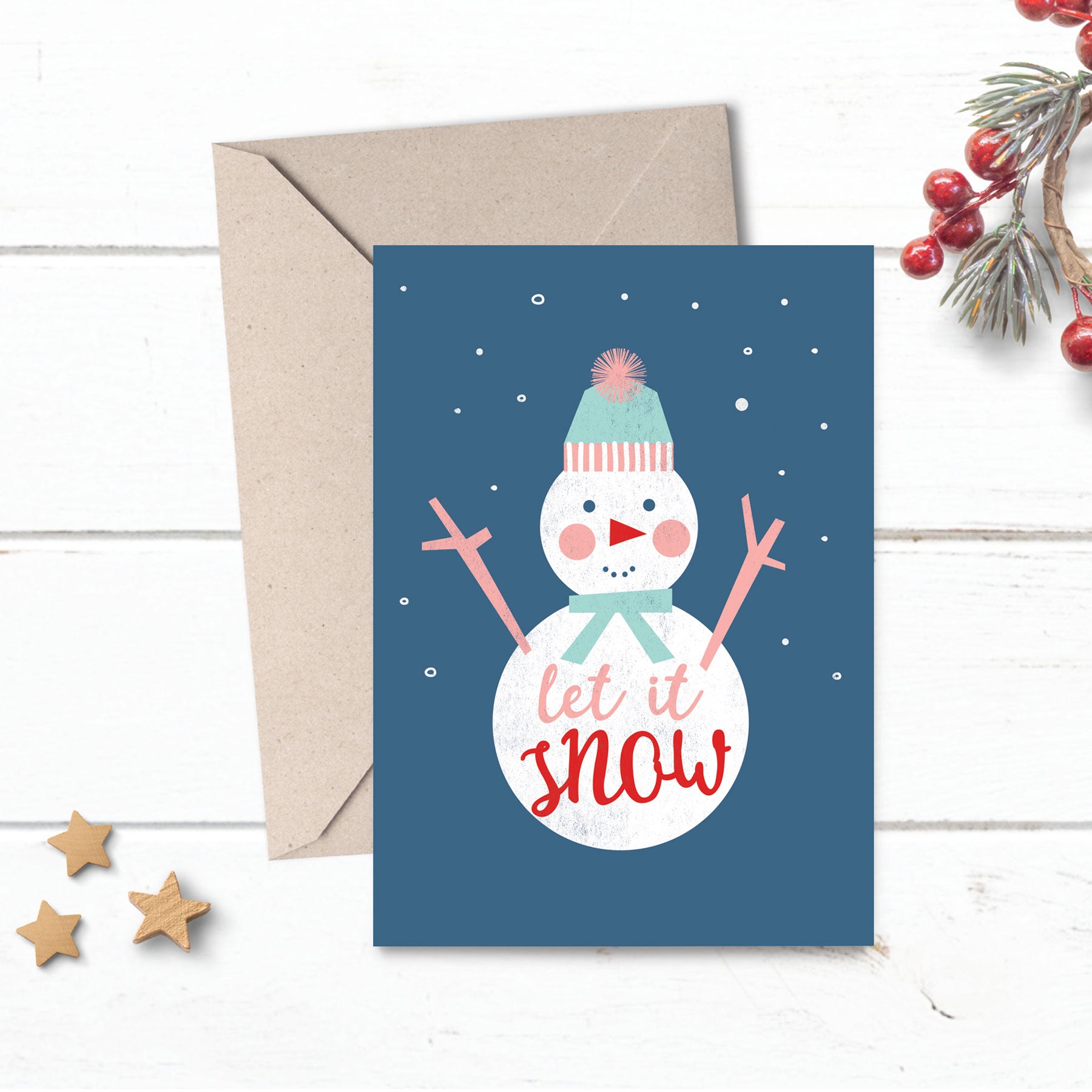 Lilly and Bright Snowman Christmas Card