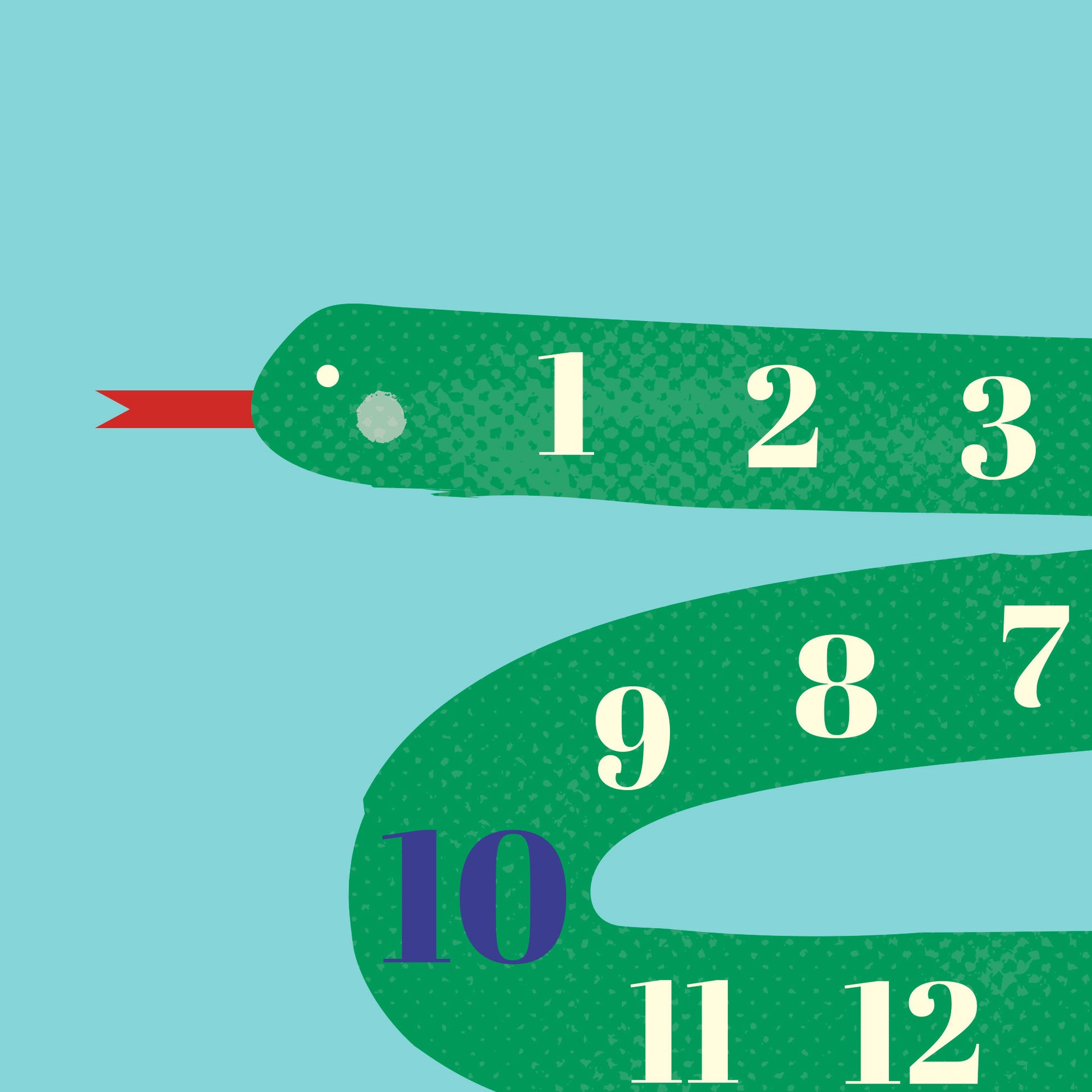 Close up / detail of Snake counting Print by Lilly & Bright