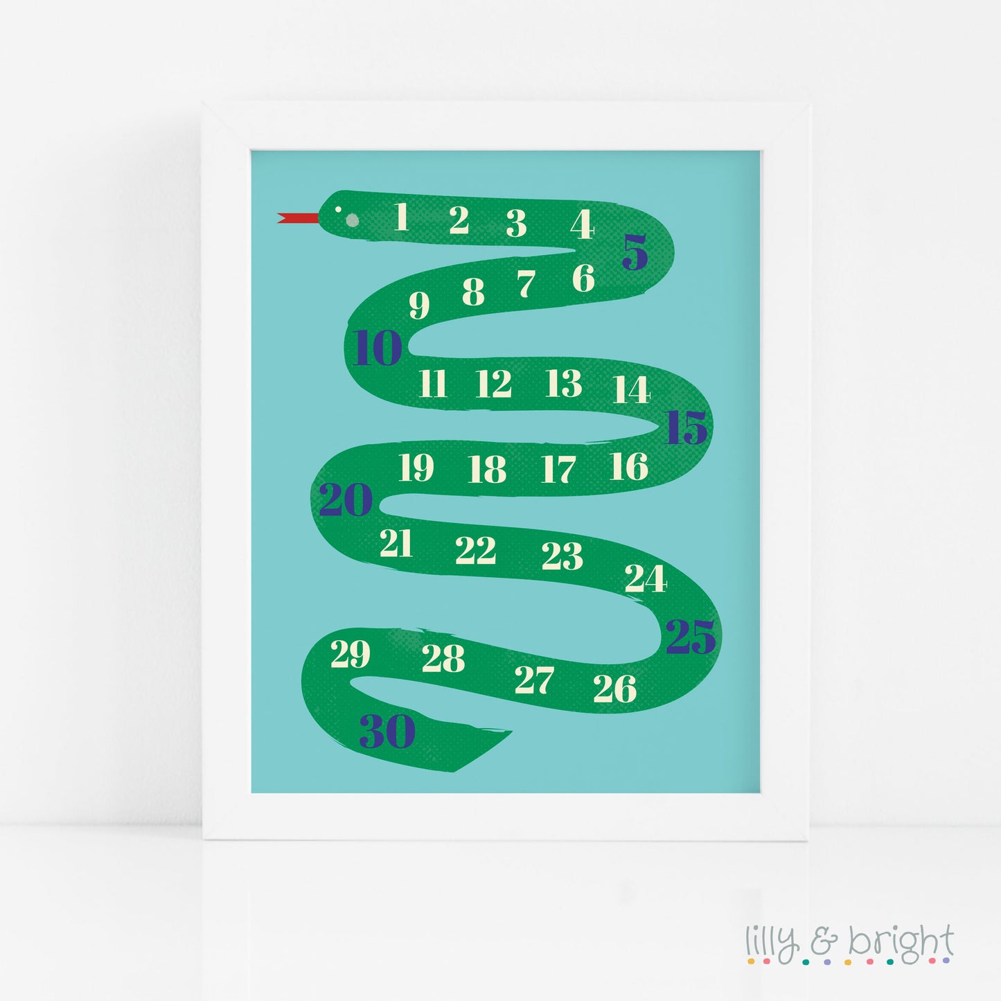 Snake Counting Print from Lilly & Bright