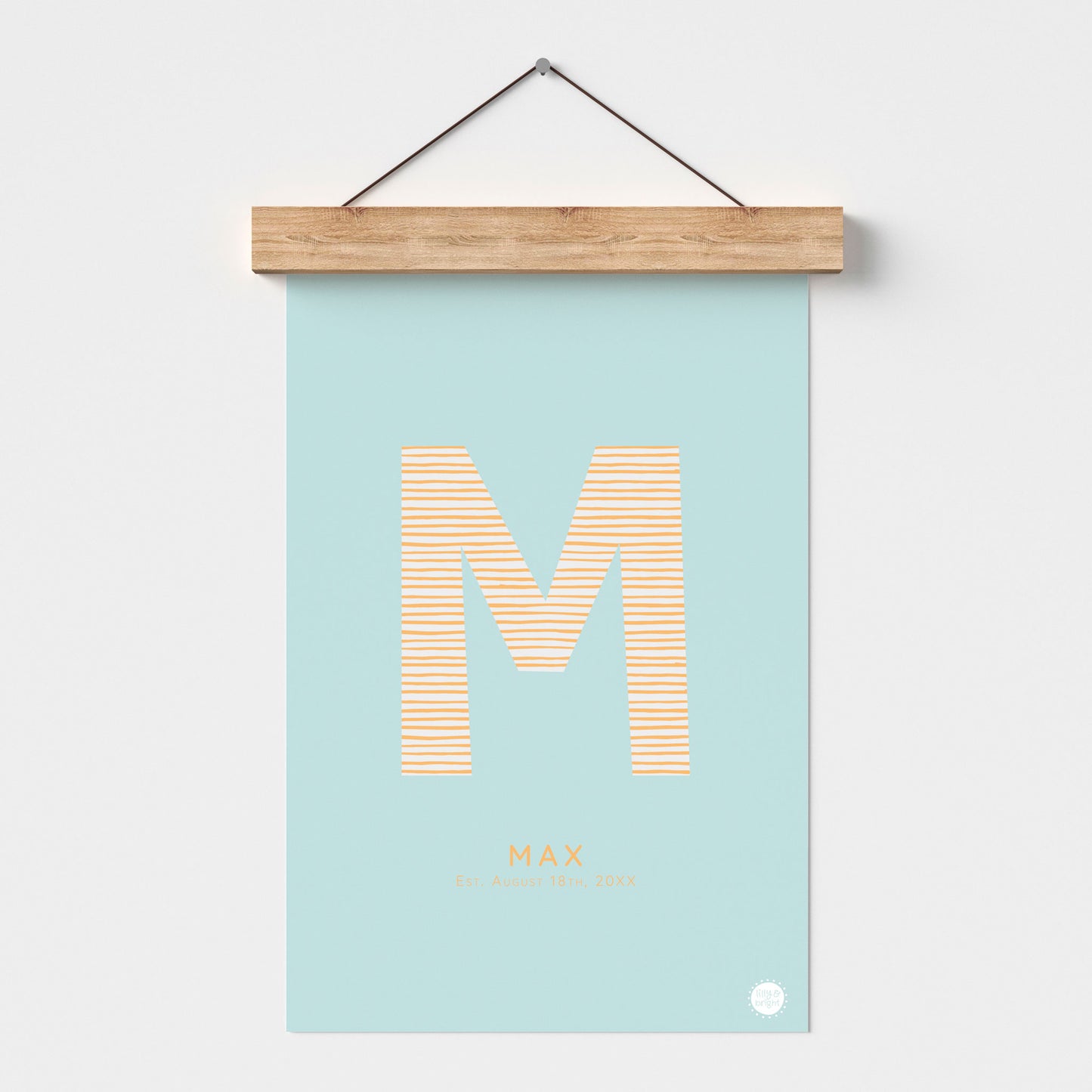 Lilly & Bright Personalised Letter Art Print