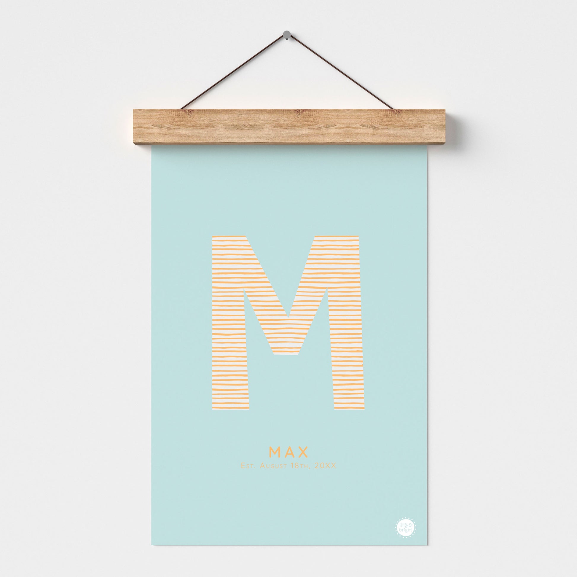 Lilly & Bright Personalised Letter Art Print