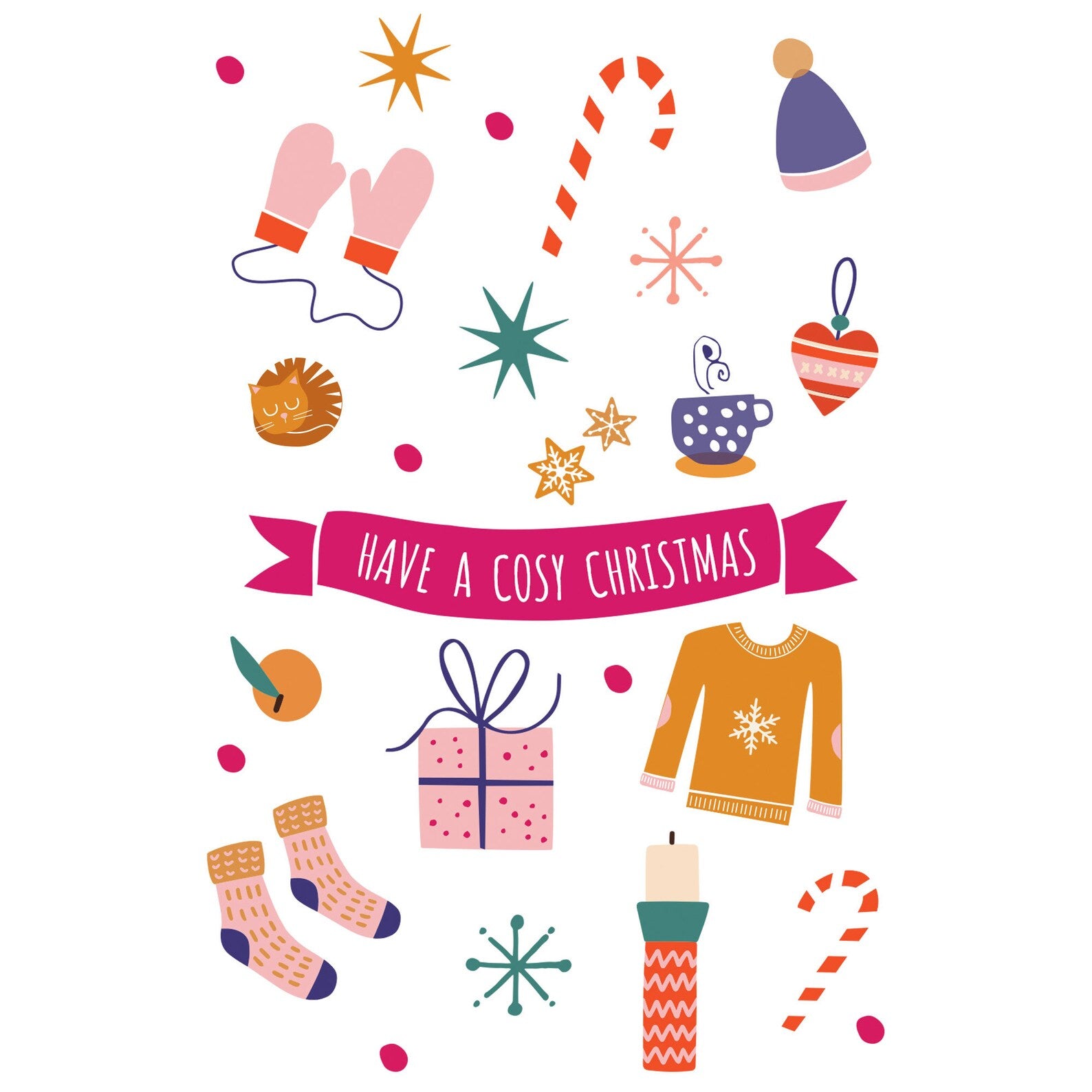 Details of Lilly & Bright Christmas Card - Have a cosy christmas