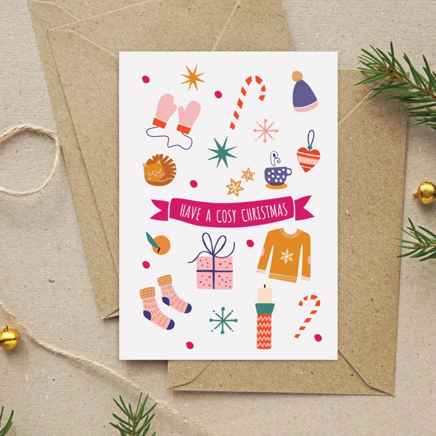 Lilly & Bright Christmas Card - Have a cosy christmas