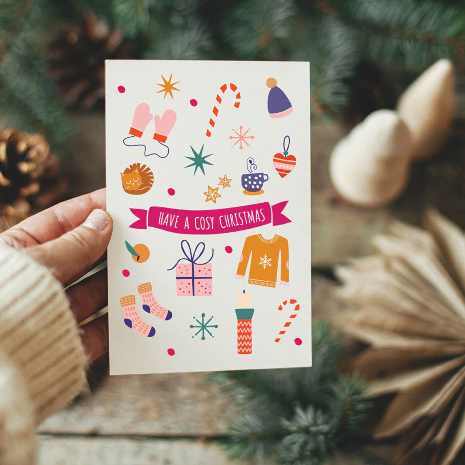 Lilly & Bright Christmas Card - Have a cosy christmas