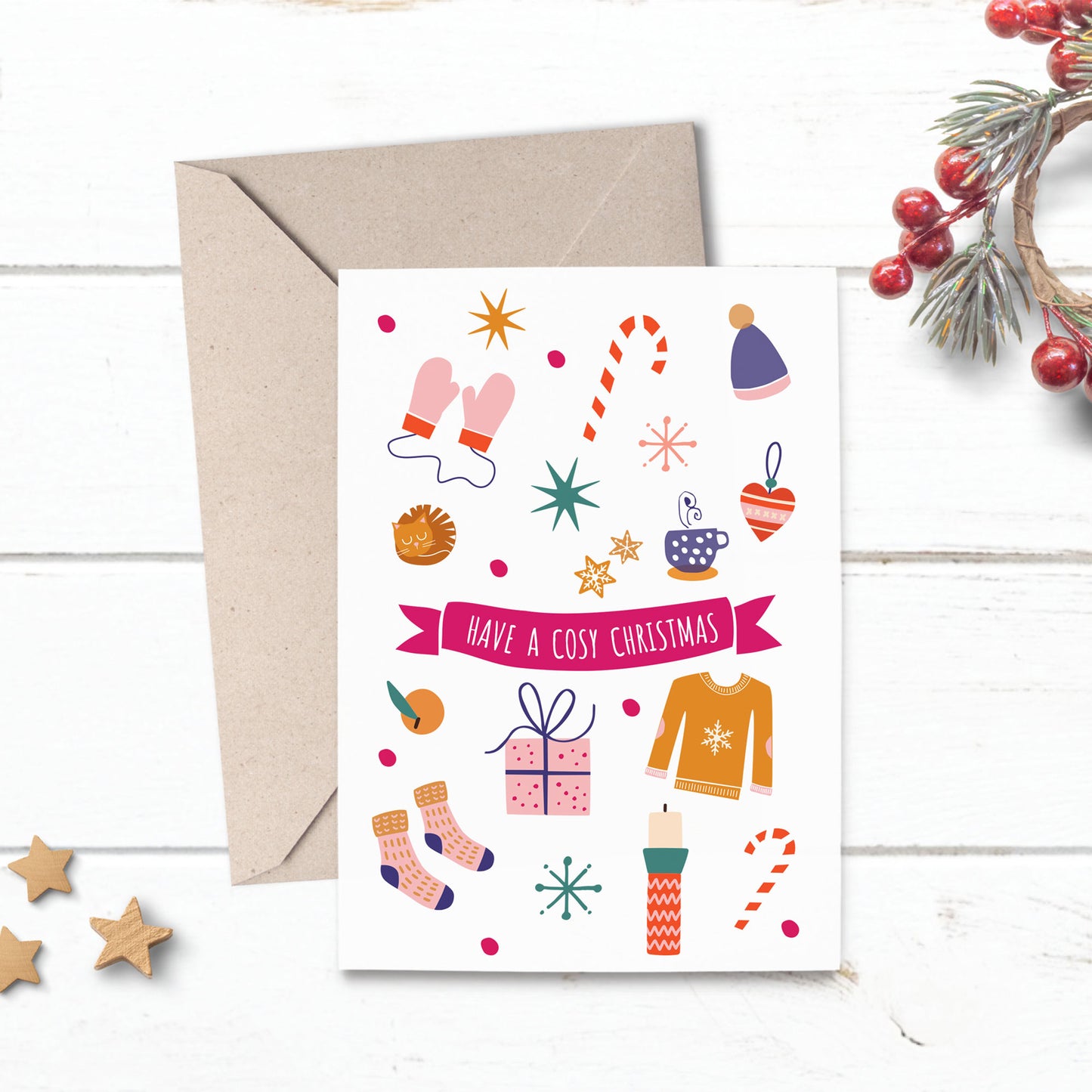 Lilly & Bright Christmas Card - Have a cosy christmas