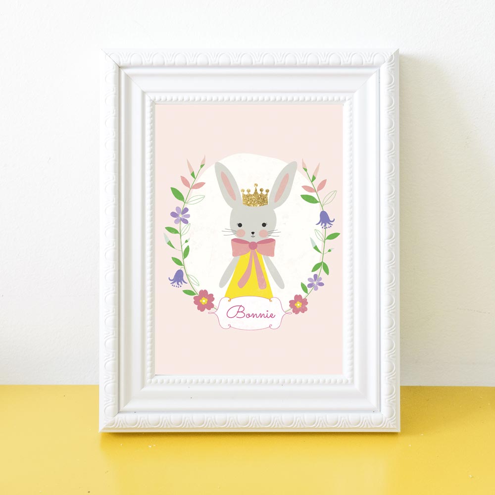 Personalised Bunny Art Print