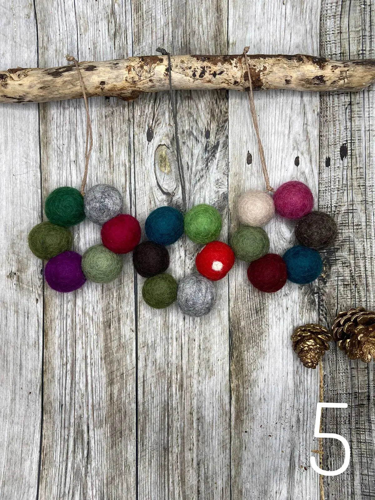 Mini Wreath Felt Christmas Decorations