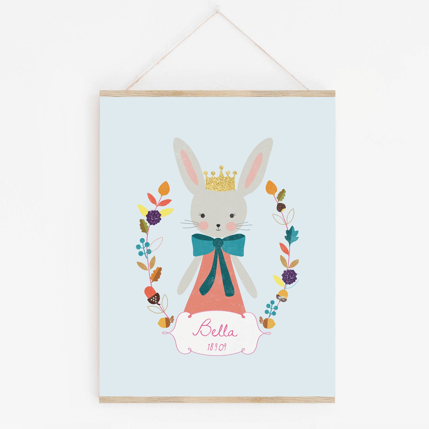 Personalised Bunny Art Print