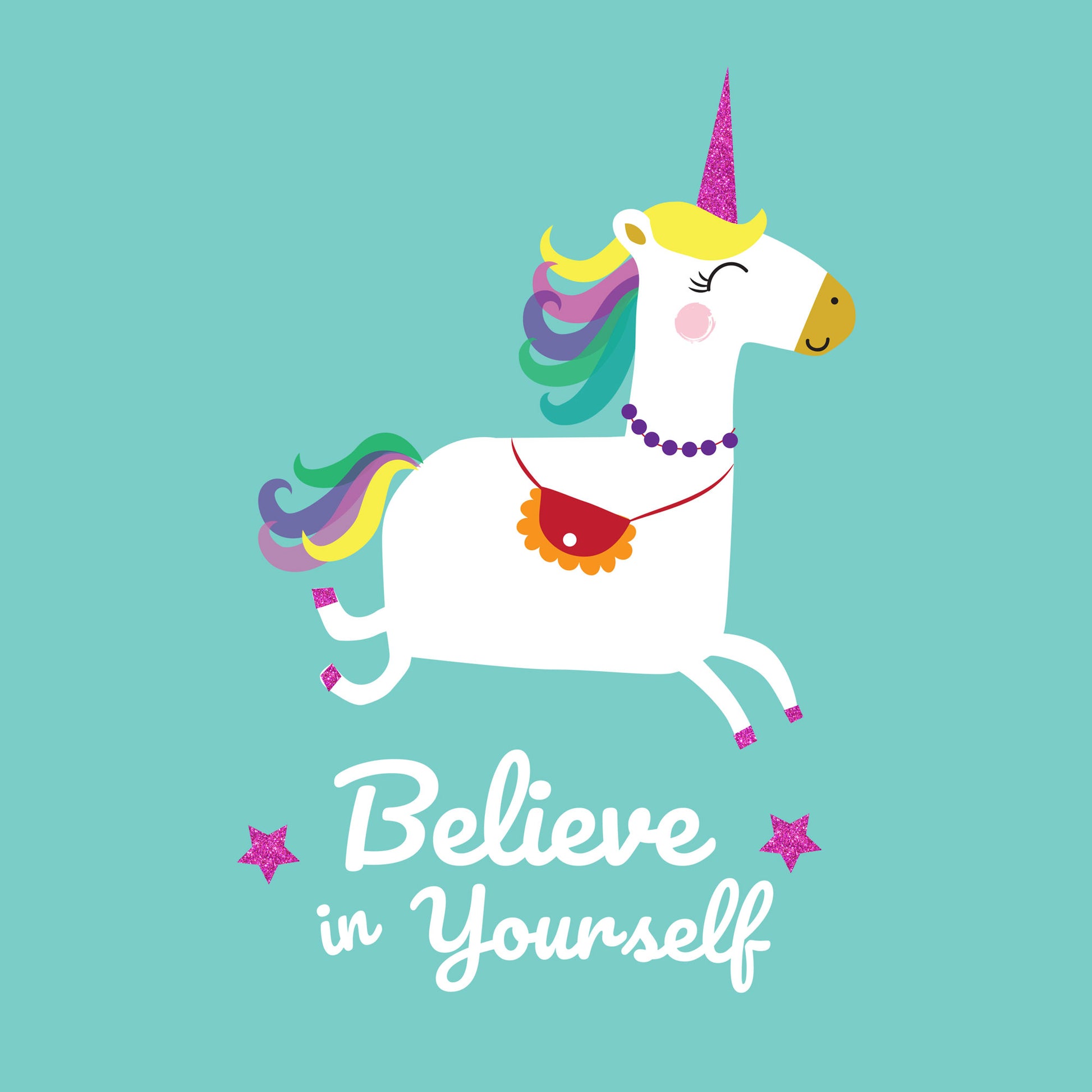 Lilly & Bright Unicorn Believe in Yourself Art Print