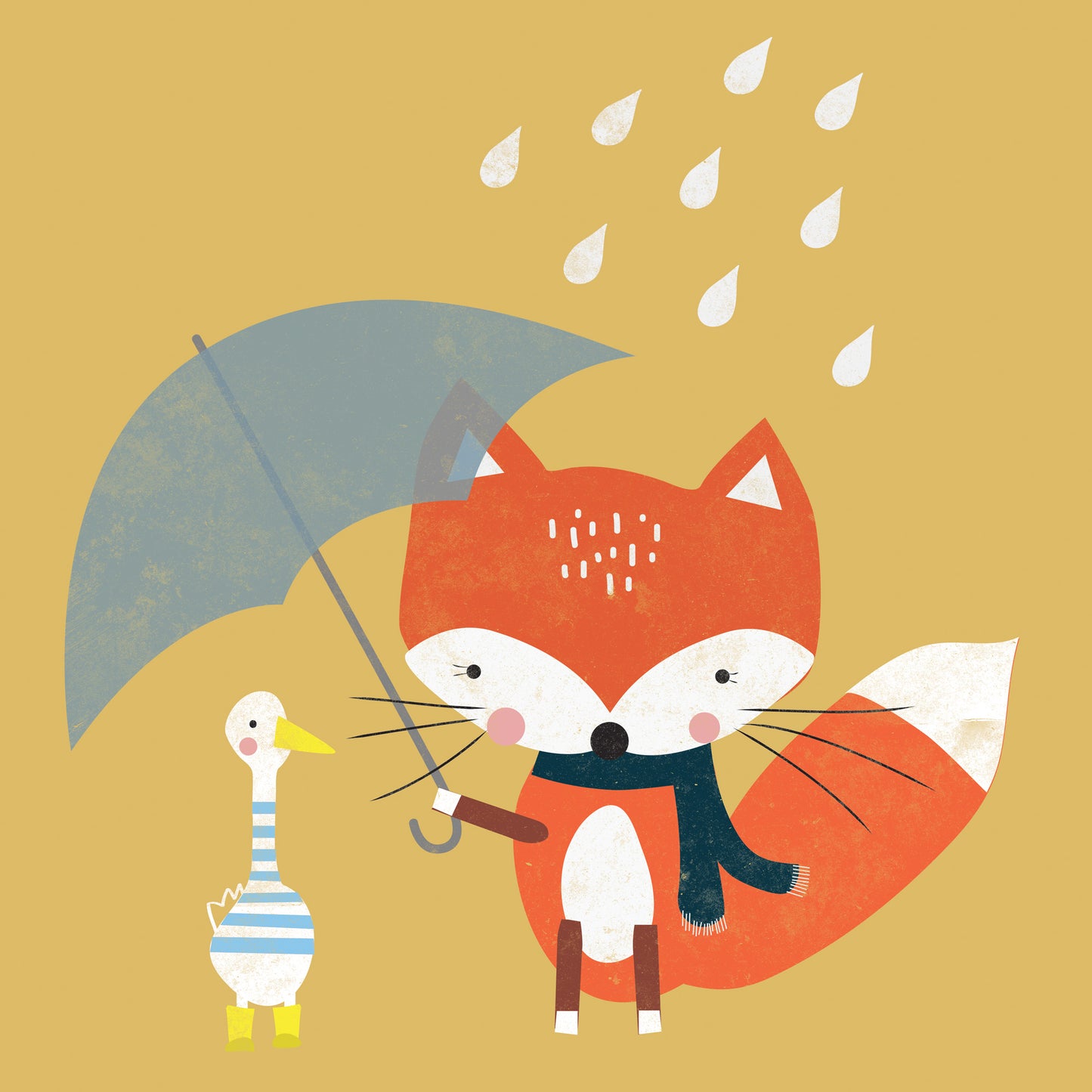 Rainy Day Friends Art Print