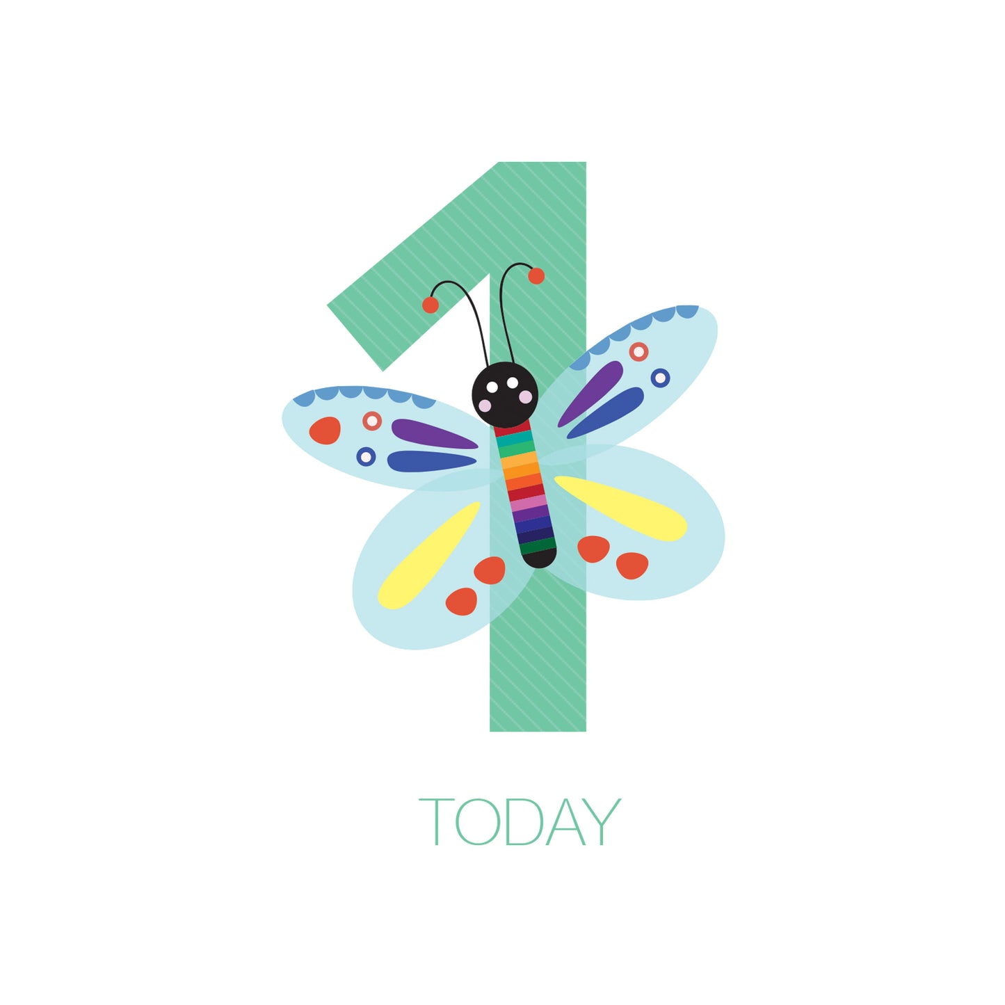 1 Today Butterfly Birthday Card