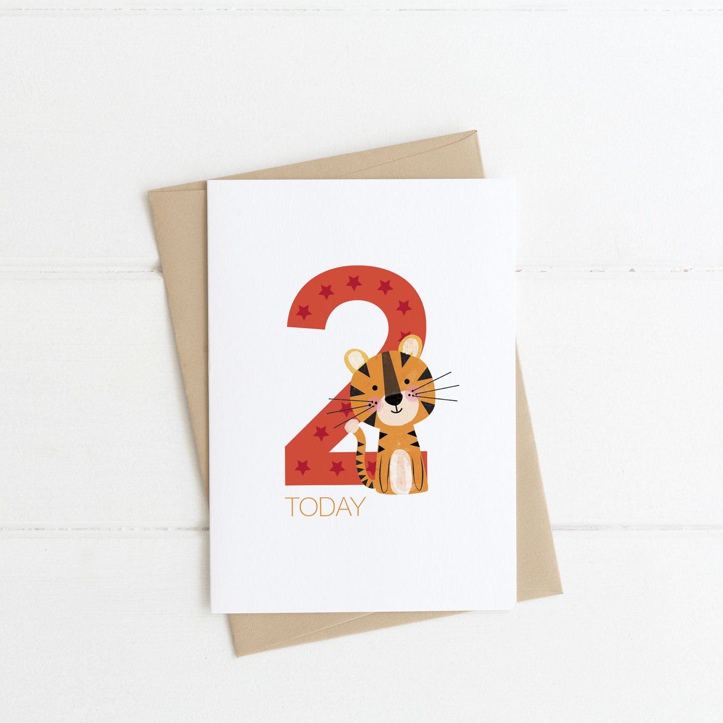 2 Today Tiger Birthday Card