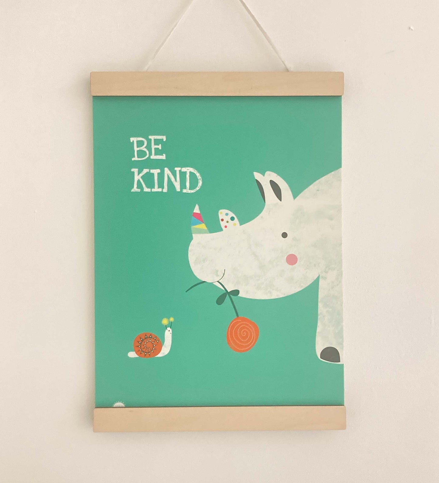 A4 Poster Hanger with Be Kind Art Print