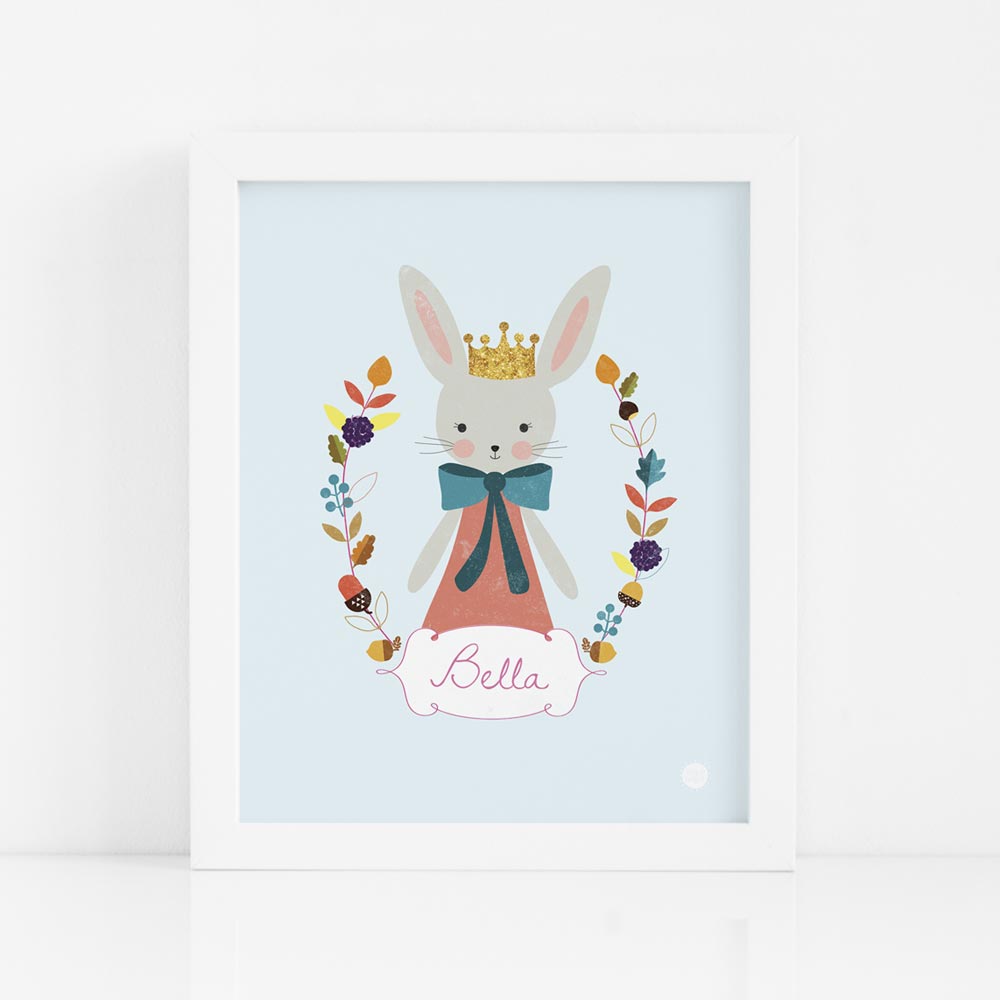 Personalised Bunny Art Print