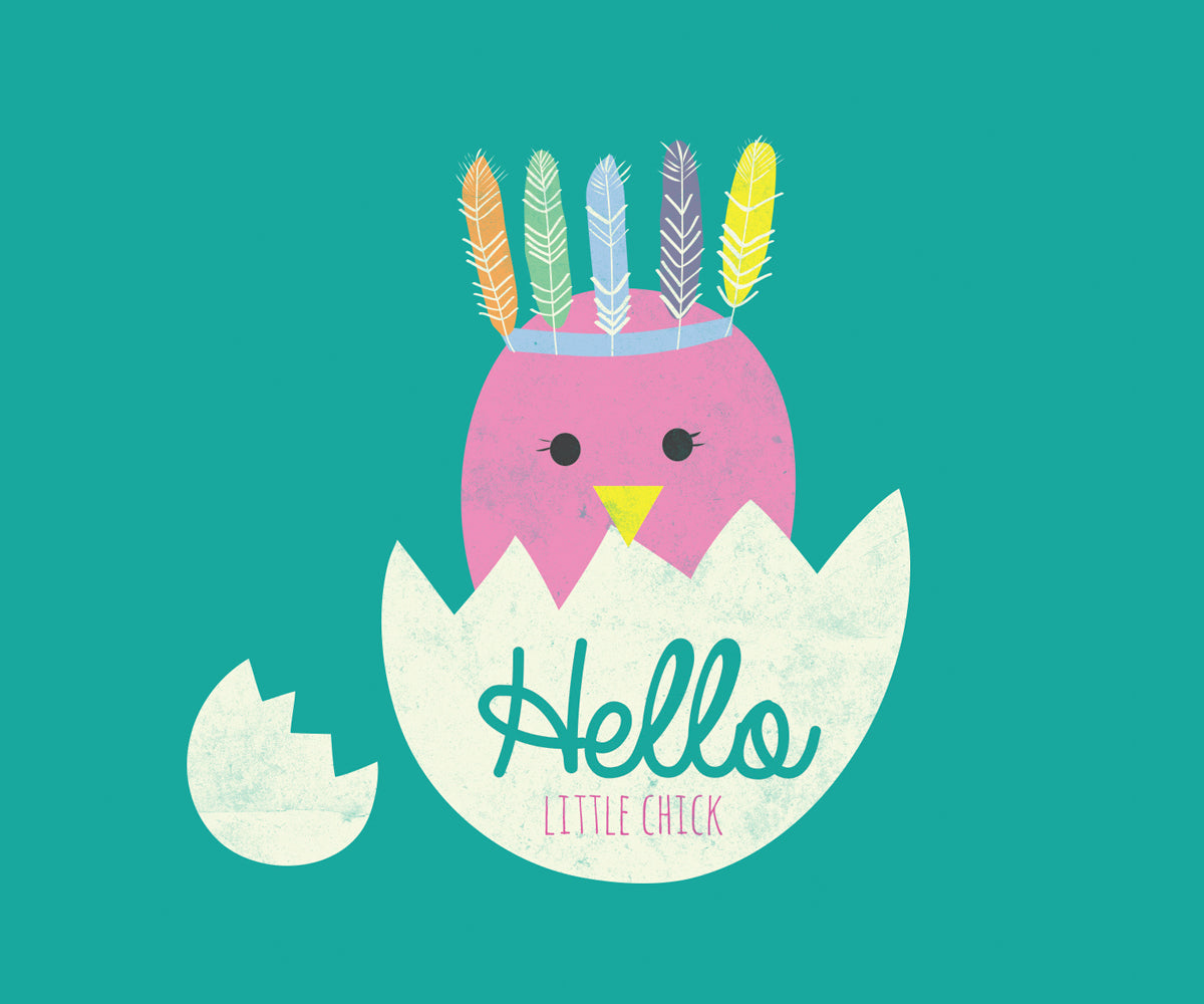 Hello Little Chick New Baby Card