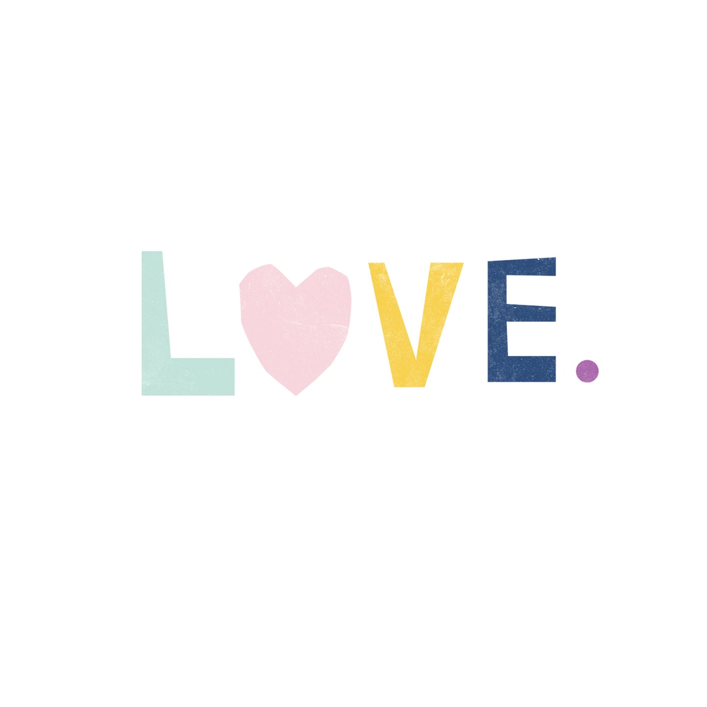 LOVE letters in different colours