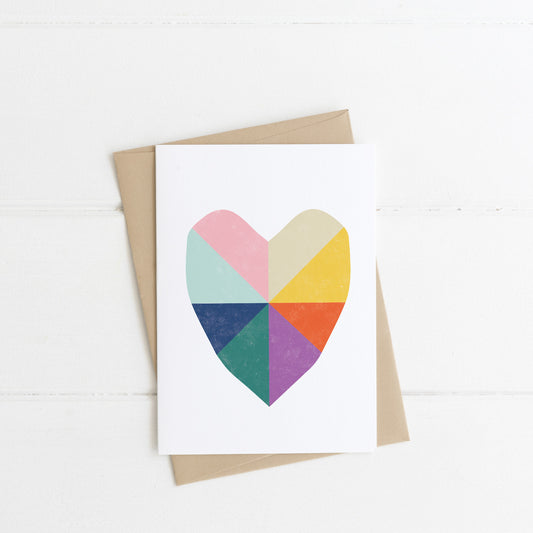 Rainbow Heart Greeting Card
