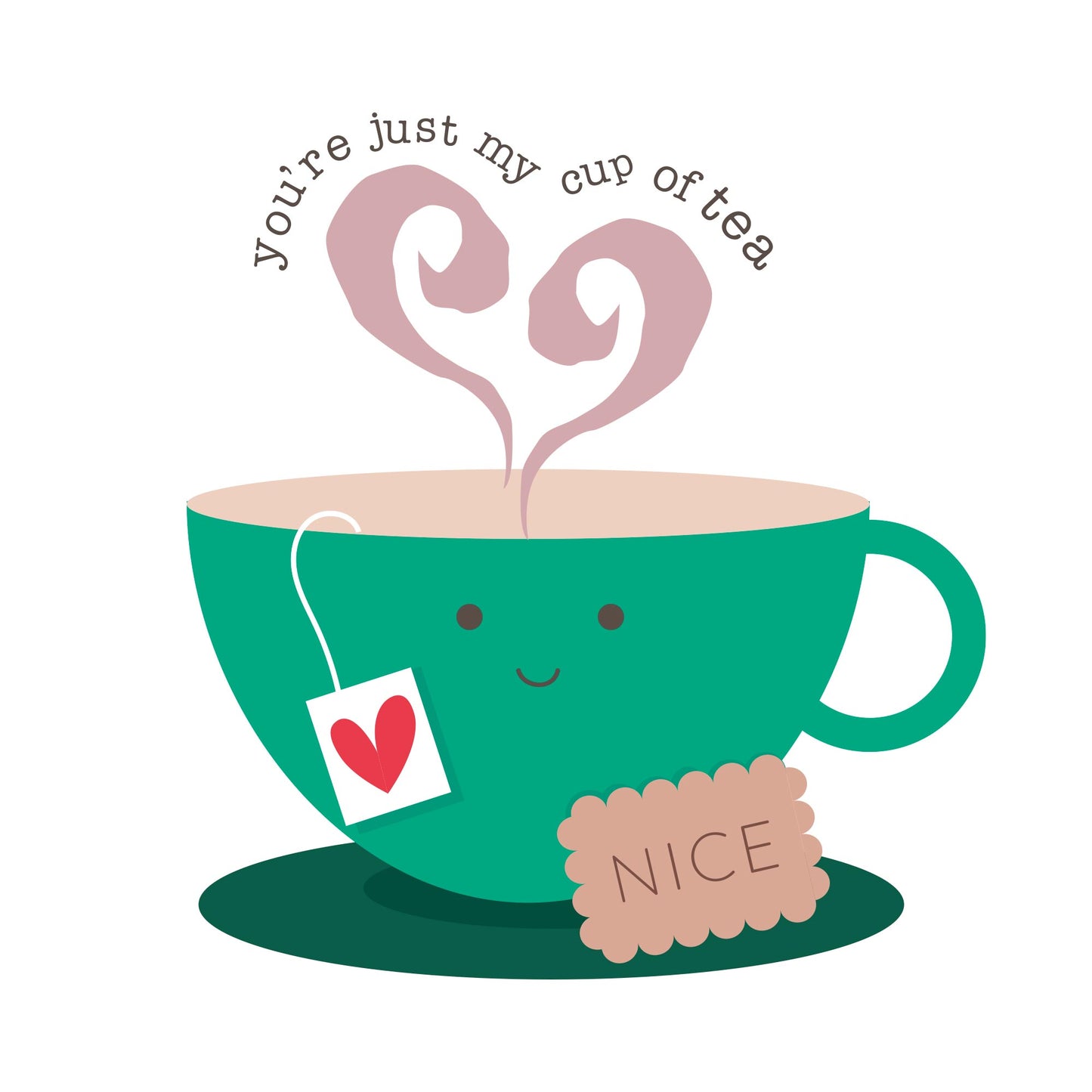 You're just my cup of tea Valentines card with a nice biscuit by Lilly & Bright