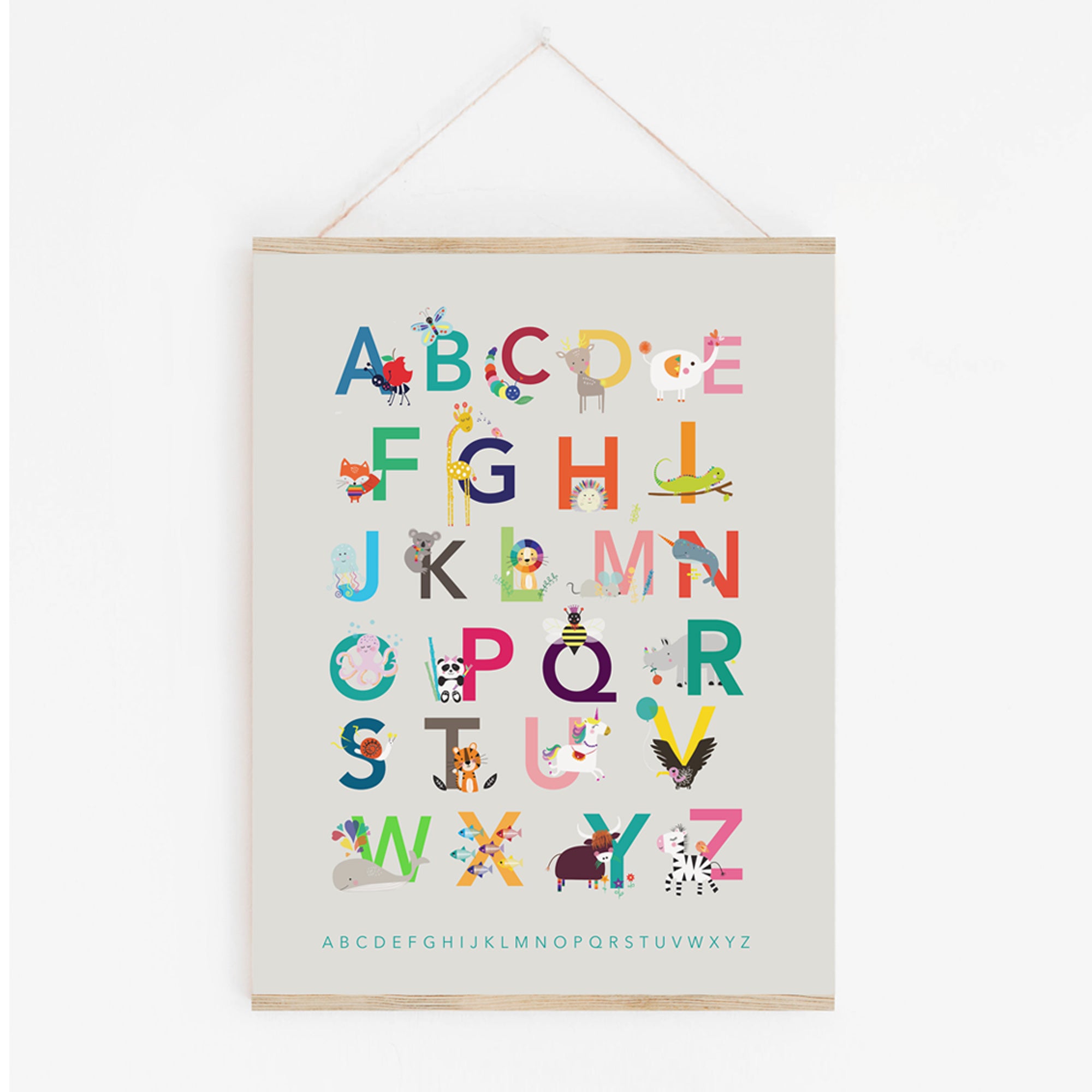 Lilly & Bright  Animal Alphabet Poster