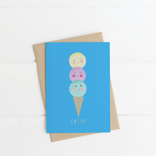 Enjoy Ice Cream Greeting Card