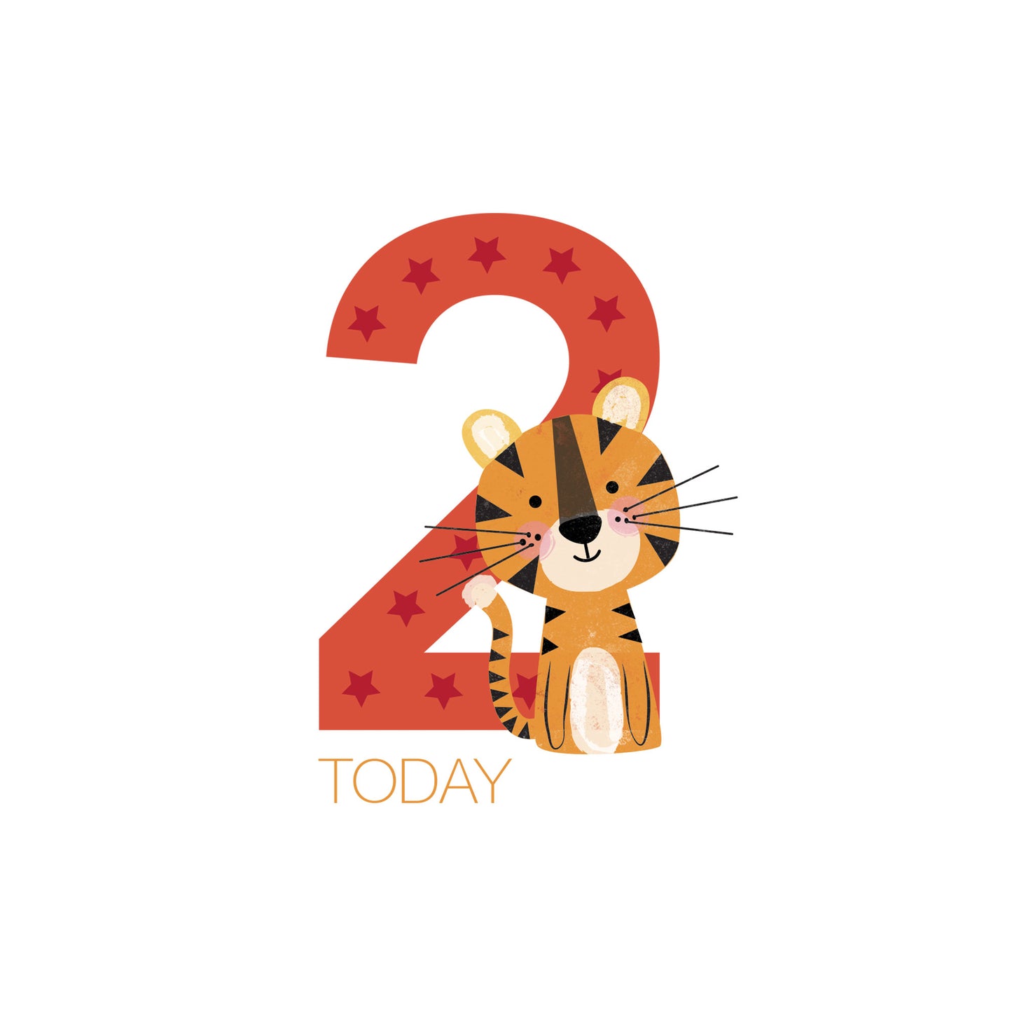 2 Today Tiger Birthday Card