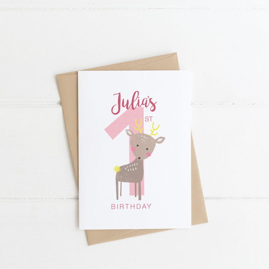 Personalised First Birthday Card