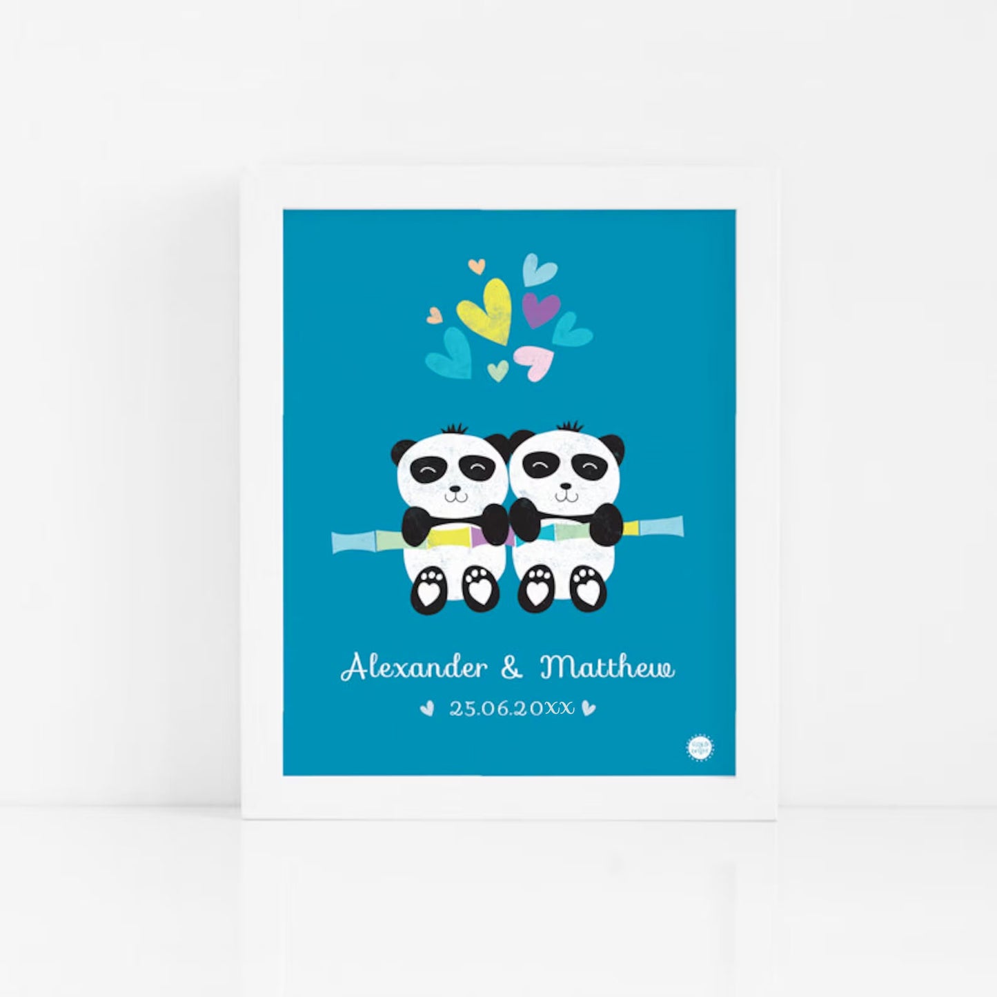 Panda Twins Art Print