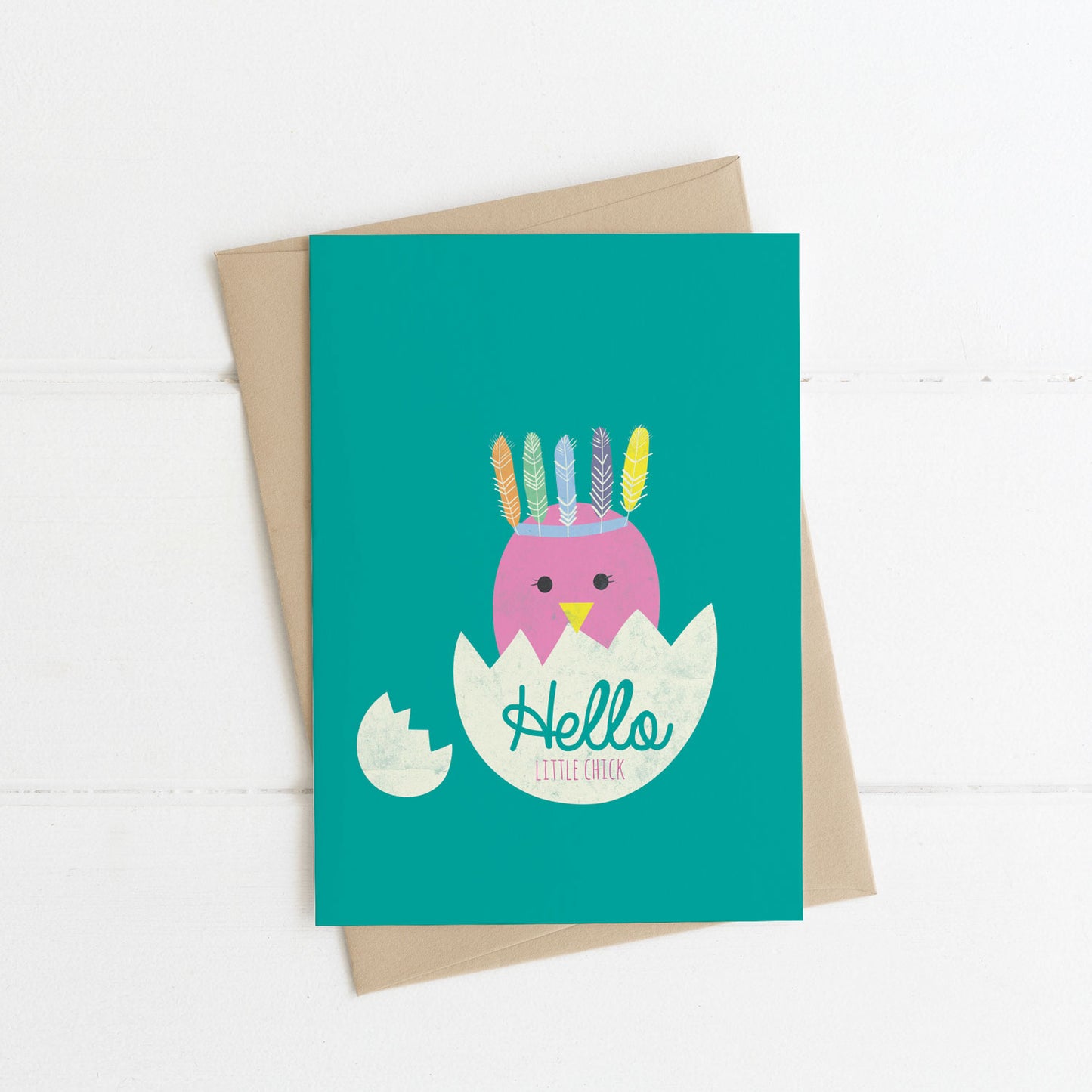 Hello Little Chick New Baby Card